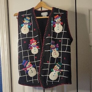 Festive Snowman Knit Vest